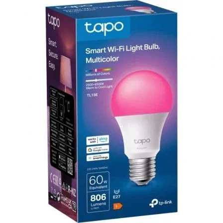 TP-Link Tapo TL13E Bombilla Inteligente Wi-Fi Multicolor E27 RGB Regulable